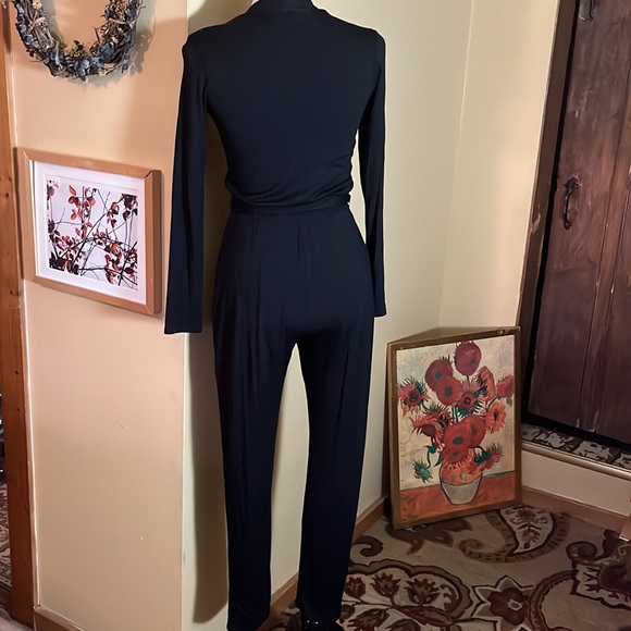 RACHEL PALLY Size XS Stretchy Jumpsuit 1-Piece VNeck Belted Tie-Waist $298 NEW - Picture 11 of 17